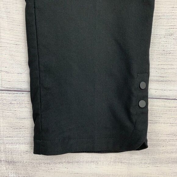 Tribal Capri Pants 2 Black Snap Detail Stretch Pull on 22" Inseam New NWOT - Picture 5 of 10